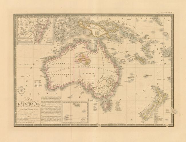 Carte de l'Australie, (Partie Sud-Ouest de l'Oceanie)