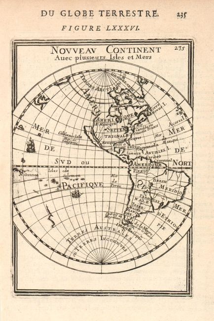 Nouveau Continent Avec plusieurs Isles et Mers
