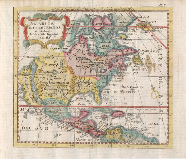 America Settentrional di N.Sanson di Abbeville Geografo del Re