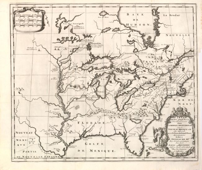 Carte d'un Tres Grand Pais Nouvellement Decouvert dans l'Amerique Septentrionale Entre le Nouveau Mexique et la Mer Glaciale