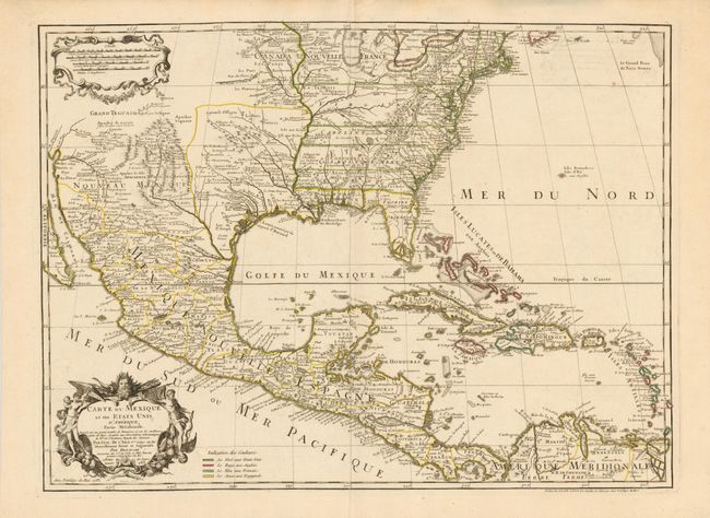 Carte du Mexique et des Etats Unis d'Amerique, Partie Meridionale