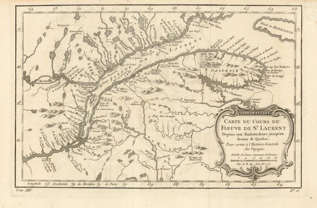 Carte du Cours du Fleuve de St. Laurent Depuis son Embouchure jusqu'au dessus de Quebec