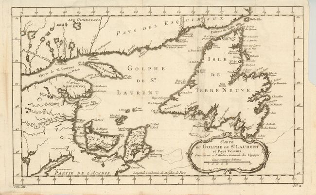 Carte du Golphe de St. Laurent et Pays Voisins