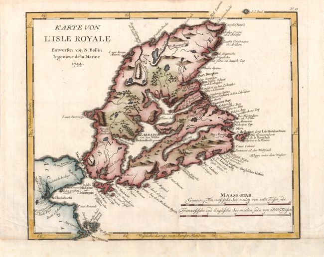 Karte von l'Isle Royale Entworfen
