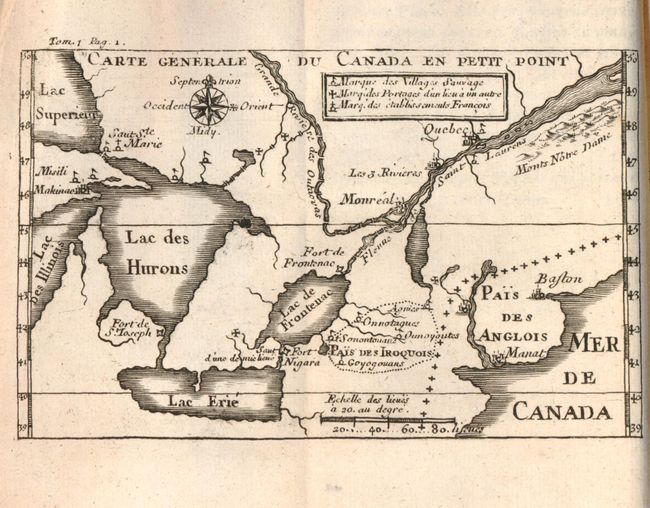 Nouveaux Voyages de Mr le Baron de Lahontan, dans l'Amerique Septentrionale Tome Premier  1704 [and] Memoires de l'Amerique Septentrionale  Tome Second  1703
