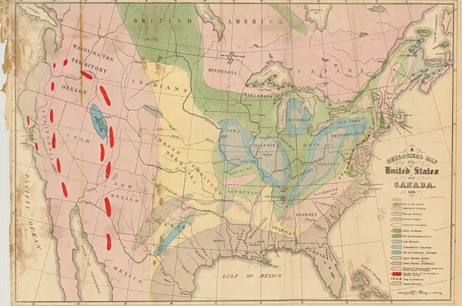 A Geological Map of the United States and Canada