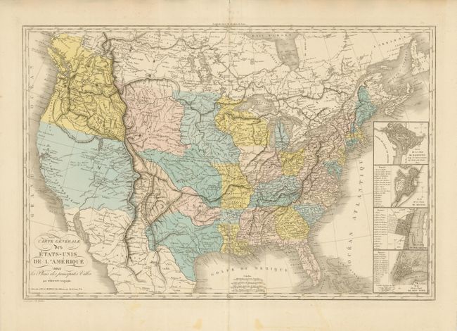 Carte Generale des Etats-Unis de l'Amerique avec les Plans des principales Villes