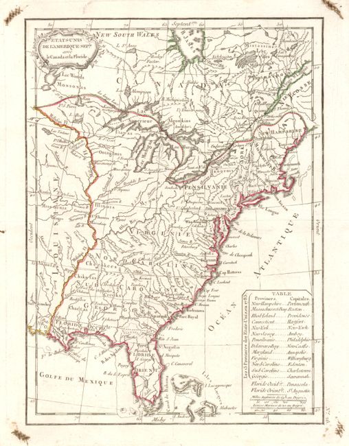 Etats-Unis de l'Amerique Seple avec le Canada et la Floride