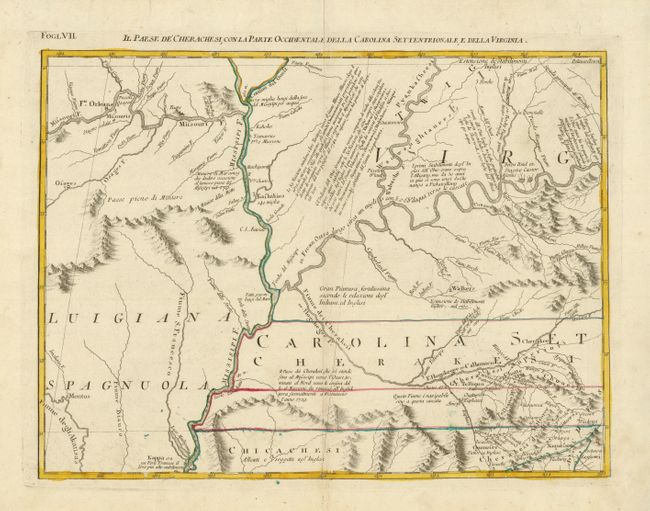 Il Paese de Cherachesi, con la Parte Occidentale della Carolina Settentrionale, e della Virginia