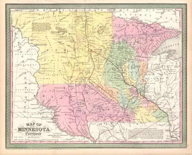 Map of Minnesota Territory by J.H. Young