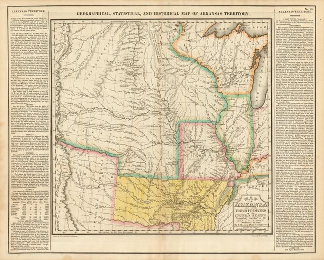 Geographical, Statistical, and Historical Map of Arkansas Territory