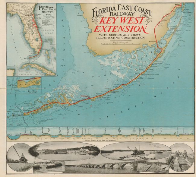 Florida East Coast Railway Key West Extension with Section and Views Illustrating Construction