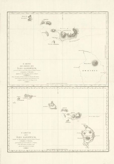 Carte des Parties des Iles Sandwich [on sheet with] Carte des Iles Sandwich