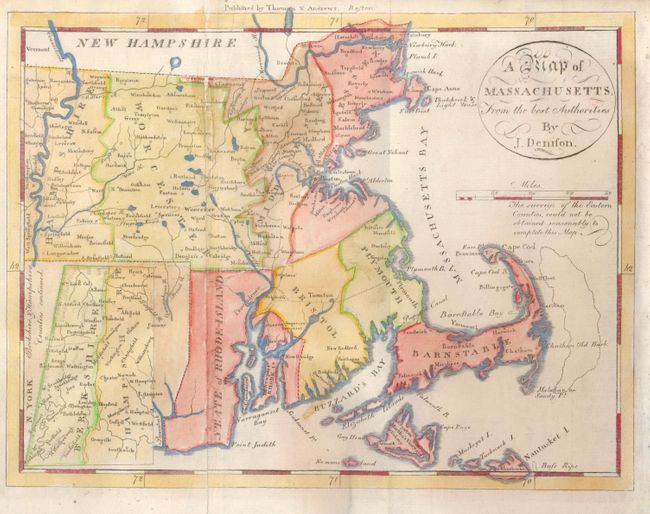 A Map of Massachusetts from the best Authorities