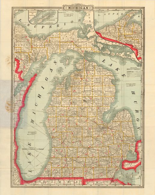 Grant's Township and Rail Road Map of Michigan