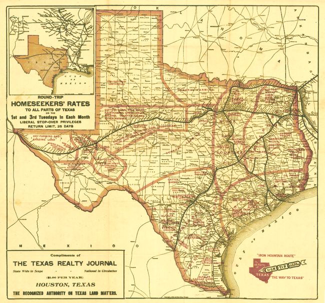 [Advertising Map of Texas]