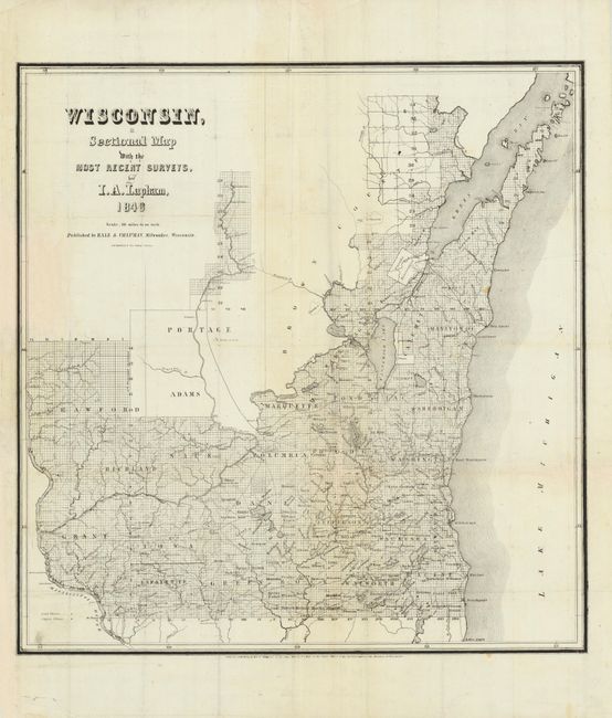 Wisconsin, a Sectional Map with the Most Recent Surveys
