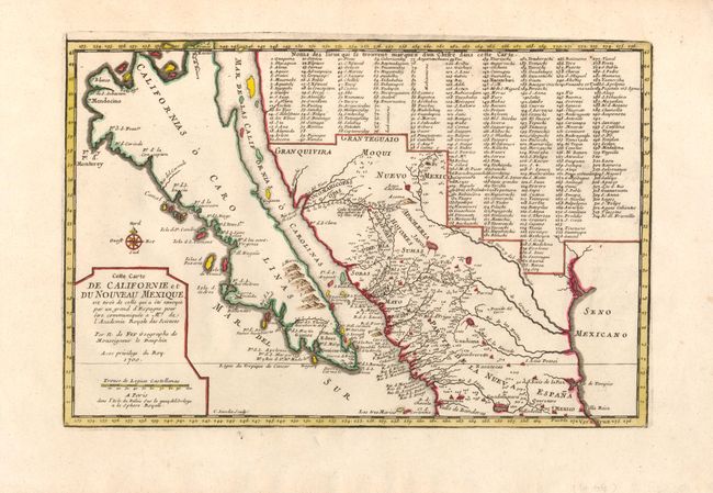 Cette Carte de Californie et du Nouveau Mexique
