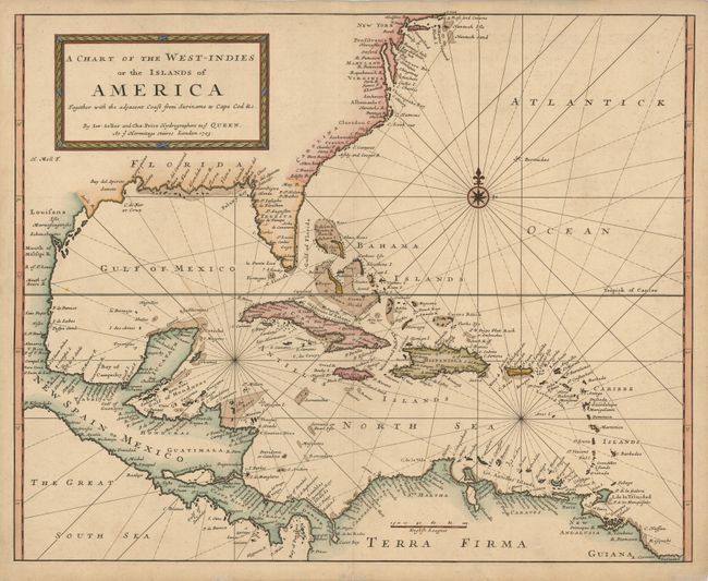A Chart of the West-Indies or the Islands of America Together with the Adjacent Coast from Suriname to Cape Cod &c.