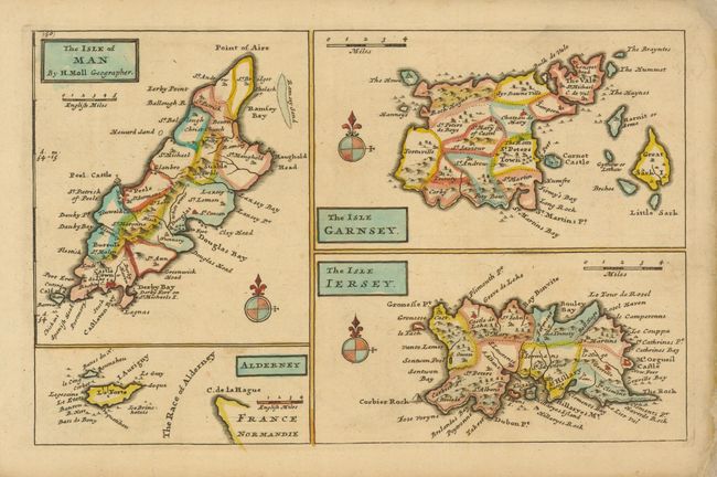 The Isle of Man [on sheet with] The Isle of Garnsey [and] The Isle Iersey [and] Alderney