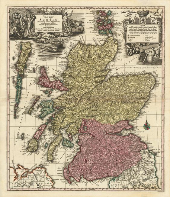 Nova et accurata totius Regni Scotiae, Secundum Omnes Provincias et adjacentes Insulas, exquisito studio determinatae, Delineatio, cura et sumtibus