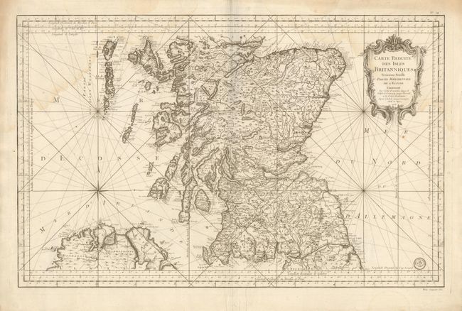 Carte Reduite des Isles Britanniques Troisieme Feuille Partie Meridionale de l'Ecosse