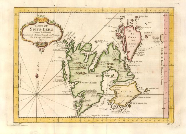 Carte du Spits-Berg Suivant les Hollandois Pour servir a l'Histoire Generale des Voyages