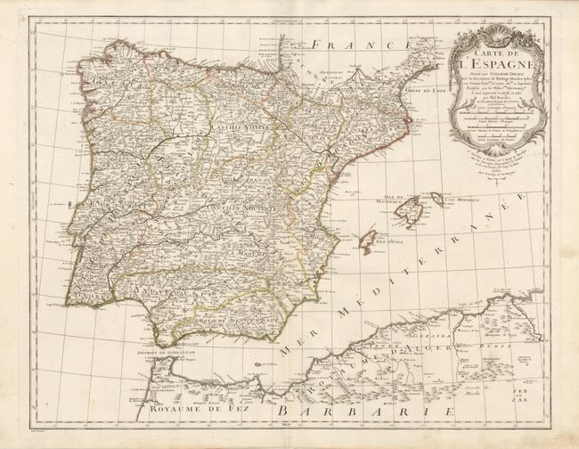 Carte de l'Espagne dressee par Guillaume Delisle sur la description de Rodrigo Mendez Sylva
