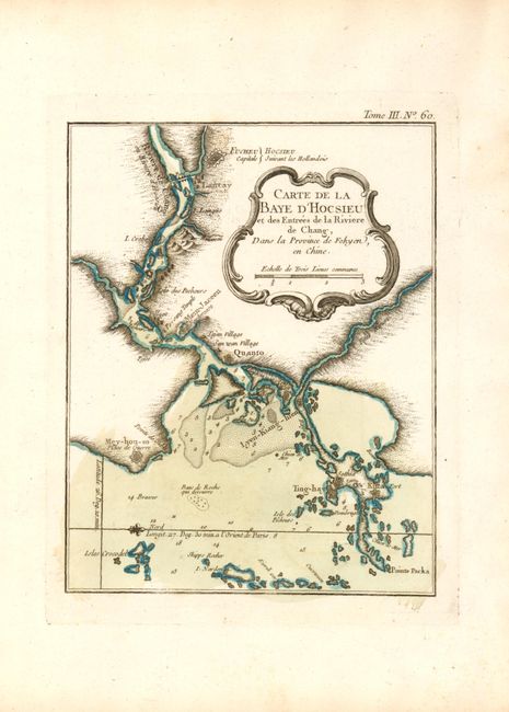 Carte de la Baye d'Hocsieu et des Entrees de la Riviere de Chang dans la Province de Fokyen en Chine
