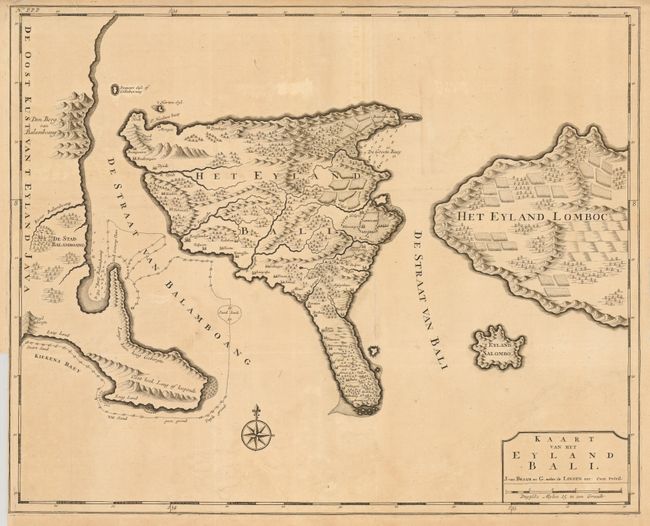 Kaart van het Eyland Bali