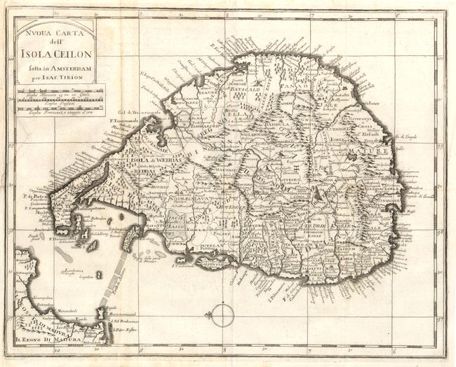 Nuova Carta dell' Isola Ceilon