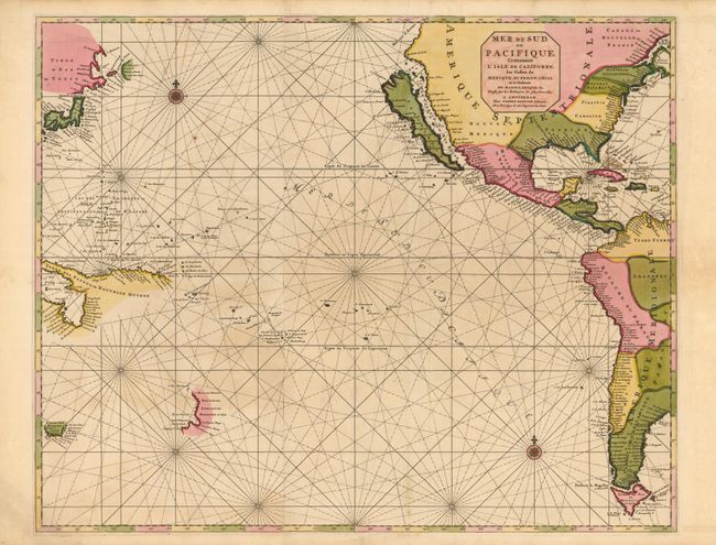 Mer de Sud ou Pacifique Contenant l'Isle de Californe, les Costes de Mexique, du Perou, Chili, et le Destroit de Magellanique, &c.