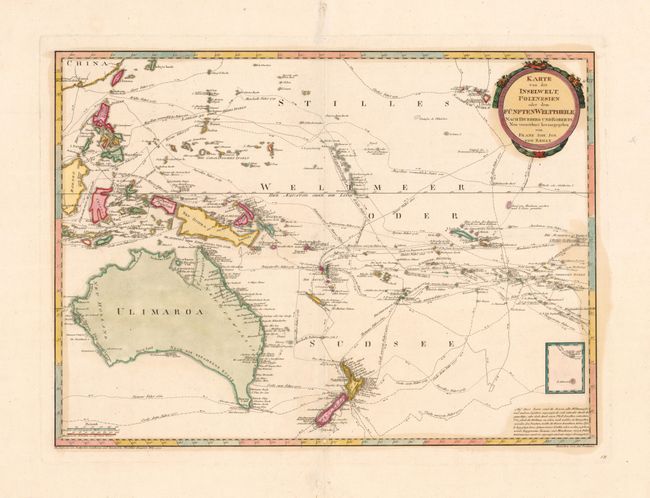 Karte von der Inselwelt, Polynesien oder dem Funften Welttheile nach Djurberg und Roberts