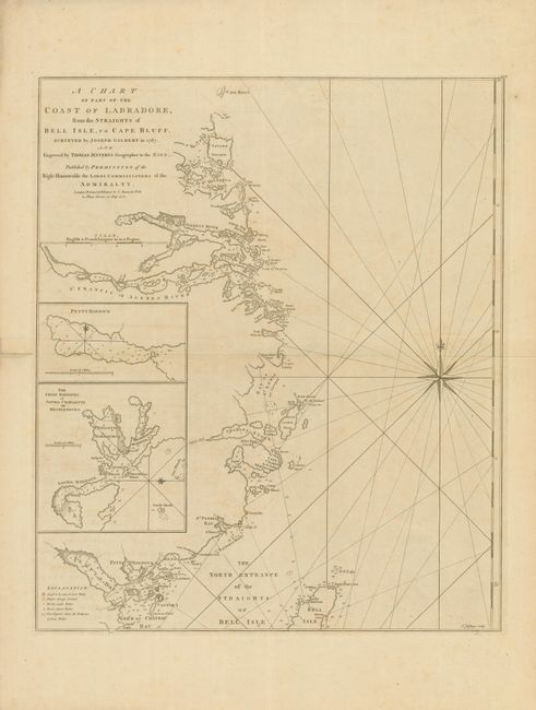 A Chart of the Part of the Coast of Labradore, from the Straights of Bell Isle, to Cape Bluff