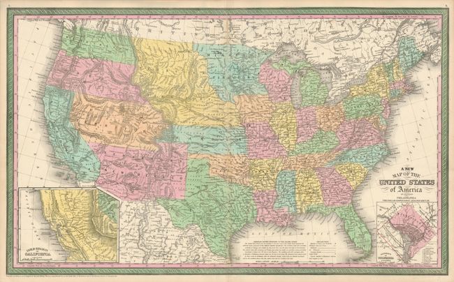 A New Map of the United States of America by J.H. Young