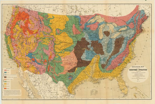 Geological Map of the United States compiled by C.H. Hitchcock and W. P. Blake
