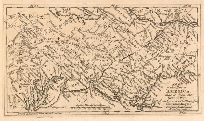 A Map of that Part of America, that is now the Seat of War, from Quebeck to Fort Duquesne, comprehending the English Settlement on the Sea Coast