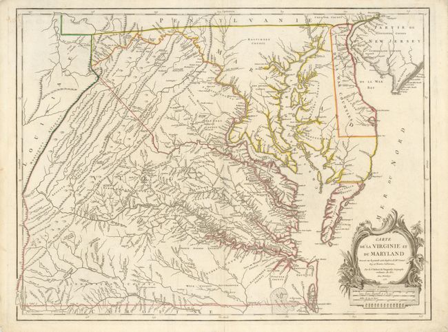 Carte de la Virginie et du Maryland Dressee sur la Grande Carte Angloise de Mrs. Josue Fry et Pierre Jefferson