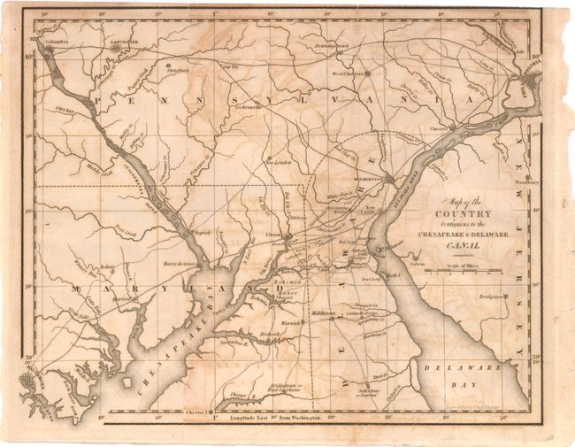 Map of the Country Contiguous to the Chesapeake & Delaware Canal [in set with] Chesapeake & Delaware Canal
