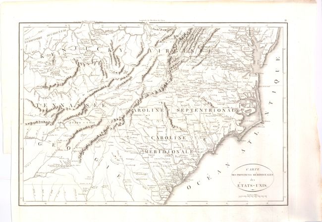 Carte des Provinces Meridionales des Etats-Unis