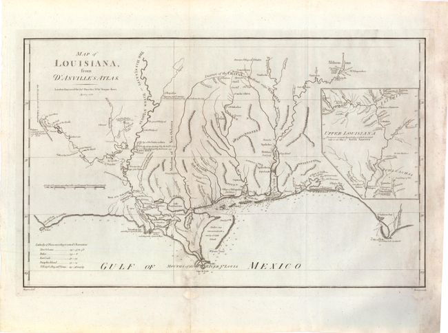 Map of Louisiana from D'Anville's Atlas