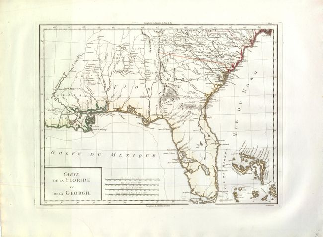 Carte de la Floride et de la Georgie
