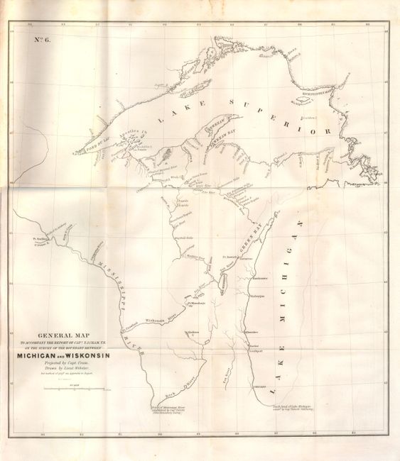 General Map to Accompany the Report of Capt. T.J. Cram, T.E., on the Survey of the Boundary between Michigan and Wiskonsin