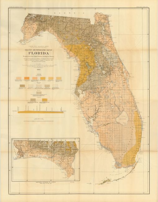 Geologic and Topographic Map of Florida, prepared by the United States Geological Survey