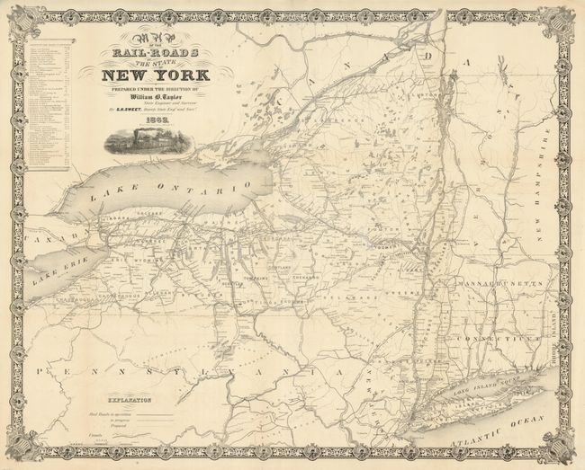 Map of the Rail-Roads of the State of New York Prepared Under the Direction of William B. Taylor, State Engineer and Surveyor by S.H. Sweet, Dep State Engr. & Survr.