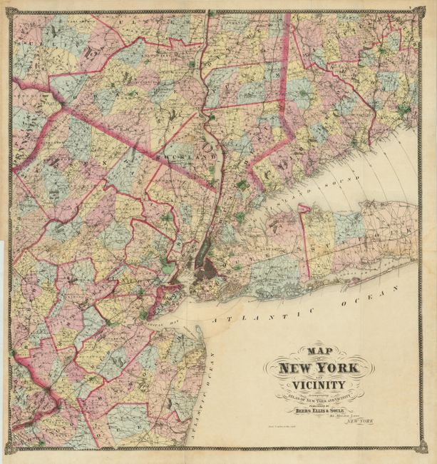 Map of New York and Vicinity Accompanying 