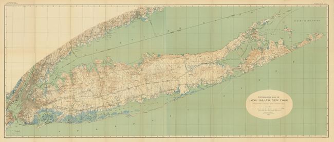Topographic Map of Long Island, New York [with report] The Geology of Long Island