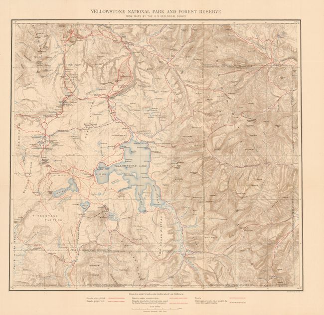 Yellowstone National Park and Forest Reserve from Maps by the U.S. Geological Survey
