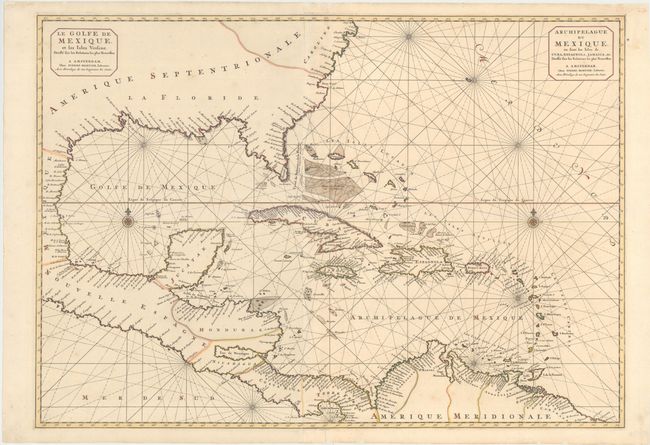 Le Golfe de Mexique, et les Isles Voisine. Dresse sur les Relations les Plus Nouvelles. Archipelague du Mexique ou sont les Isles de Cuba, Espagnola, Jamaica, &c. Dresse sur les Relations les Plus Nouvelles
