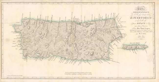 Carte Topographique de l'Ile de Saint Jean de Puertorico et de l'Ile de Bieque